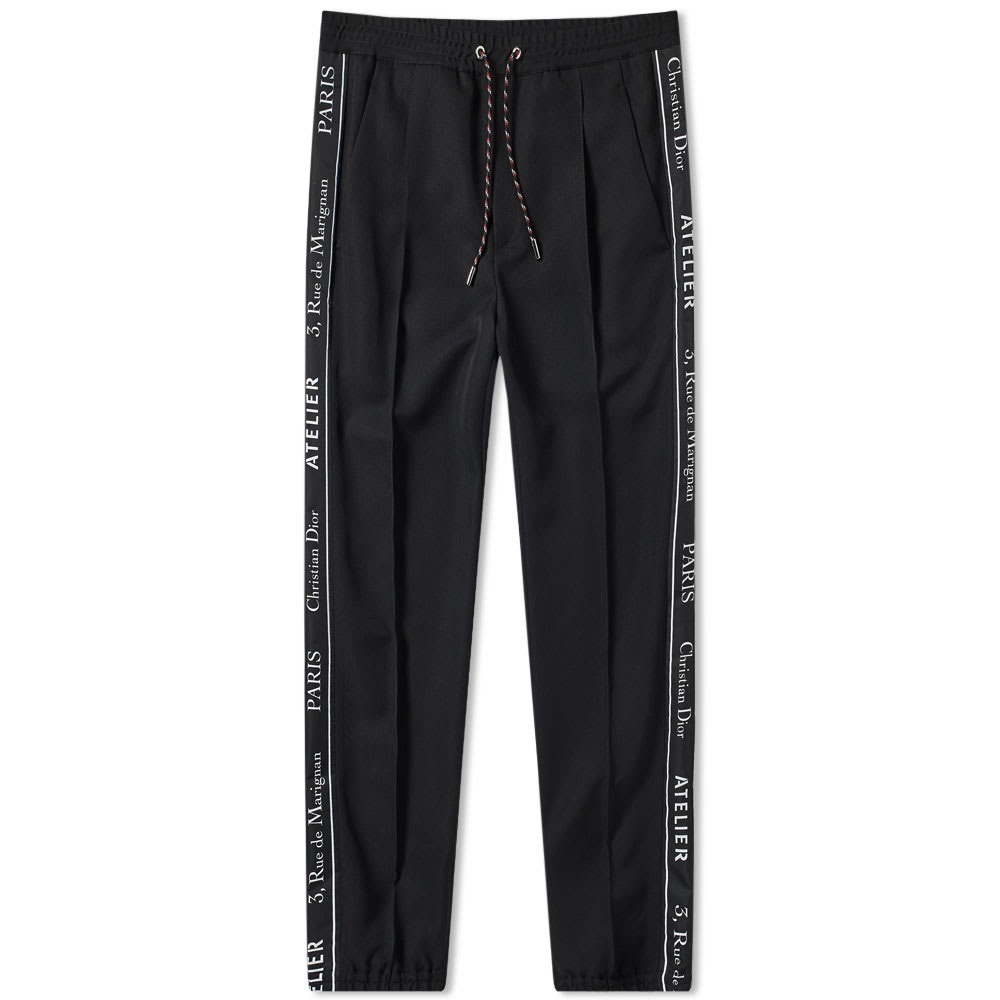 Dior Homme Atelier Taped Seam Monogram Track Pant In Black